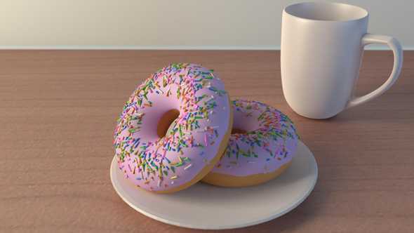 Blender Doughnut scene